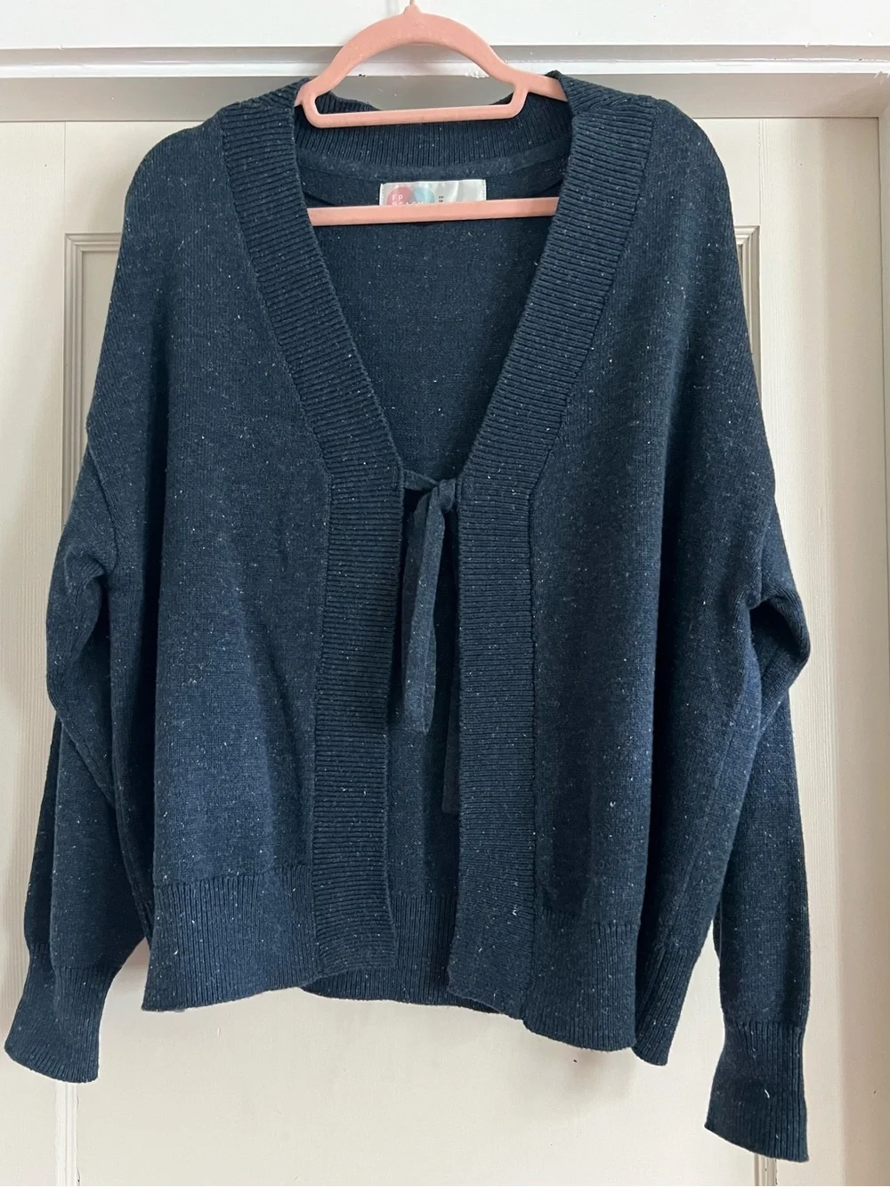 🏷️ Free People 100% Cotton Solar Sweater Set in Navy Size XS NWOT